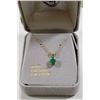 Image 1 : 10 KT GOLD NECKLACE WITH EMERALD 18"