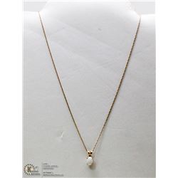 10 KT GOLD NECKLACE WITH OPAL 18"