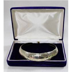 VINTAGE STERLING SILVER CUFF NECKLACE 40G