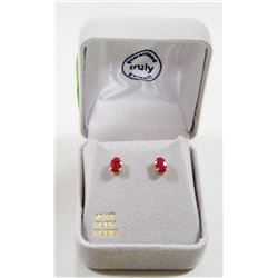 10 KT GOLD EARRINGS WITH RUBIES