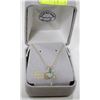 Image 1 : 10 KT GOLD NECKLACE WITH BLUE TOPAZ 18"
