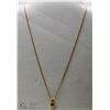Image 1 : 10 KT GOLD NECKLACE WITH CITRINE 18"