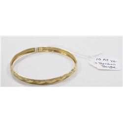 10 KT YELLOW GOLD BANGLE BRACELET