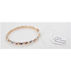 10 KT GOLD TWO TONE BANGLE BRACELET