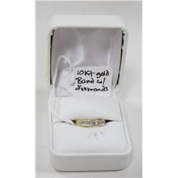10 KT YELLOW GOLD RING WITH DIAMONDS