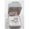 Image 1 : 10 KT GOLD RING WITH LARGE CUT ROSE QUARTZ