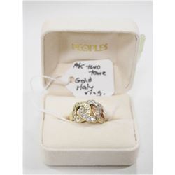 14 KT TWO TONE GOLD ITALIAN RING