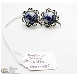 ANTIQUE SILVER DUTCH EARRINGS