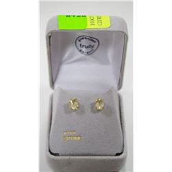 10 KT GOLD EARRINGS WITH CITRINES