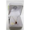 Image 1 : 10 KT GOLD NECKLACE WITH GARNET 18"