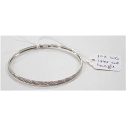 10 KT WHITE GOLD BANGLE BRACELET