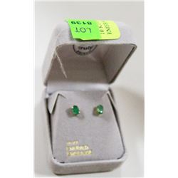 10 KT GOLD EARRINGS WITH EMERALDS