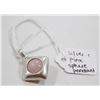 Image 1 : STERLING SILVER AND ROSE QUARTZ PENDANT