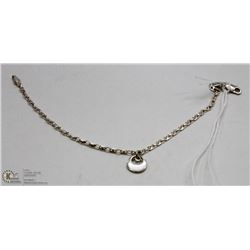 GUCCI LINK 925 SILVER BRACELET WITH CHARM 7"