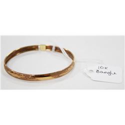 10 KT YELLOW GOLD BANGLE BRACELET