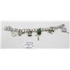 Image 1 : STERLING SILVER LINK BRACELET 7.5” WITH CHARMS