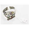 Image 1 : STERLING SILVER CUFF BRACELET WITH STONES 48G