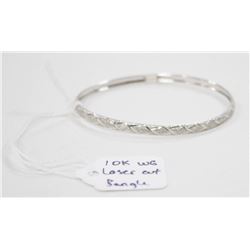10 KT WHITE GOLD BANGLE BRACELET