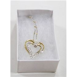 14 KT GOLD HEART PENDANT WITH CHAIN