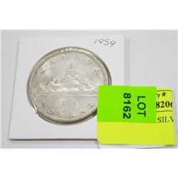 1959 CANADA SILVER DOLLAR COIN