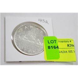 1952 CANADA SILVER DOLLAR COIN