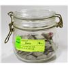 Image 1 : 41 OZ OF VINTAGE SILVER QUARTERS IN GLASS JAR