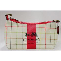AUTHENTIC COACH PURSE WITH PINK TRIM
