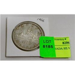 1966 CANADA SILVER DOLLAR COIN