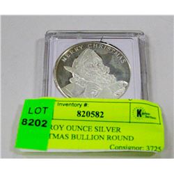 ONE TROY OUNCE SILVER CHRISTMAS BULLION ROUND