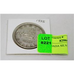 1935 CANADA SILVER DOLLAR COIN