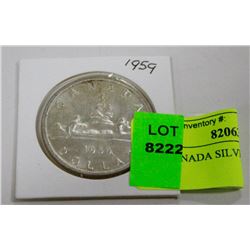1959 CANADA SILVER DOLLAR COIN