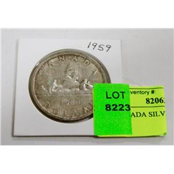 1959 CANADA SILVER DOLLAR COIN