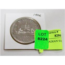1966 CANADIAN SILVER DOLLAR COIN