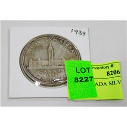 1939 CANADA SILVER DOLLAR COIN
