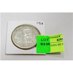 1958 CANADA SILVER DOLLAR COIN