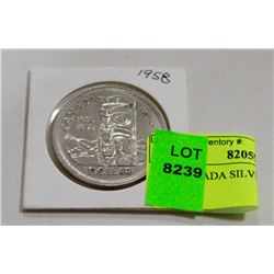 1958 CANADA SILVER DOLLAR COIN