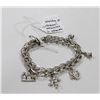 Image 1 : STERLING SILVER CHARM BRACELET WITH CHARMS 7”