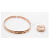Image 1 : 14 KT ROSE GOLD BANGLE AND SZ 6 RING SET 18G