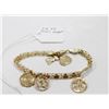 Image 1 : 14 KT GOLD MESH BRACELET WITH CHARMS 7”