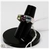 Image 2 : STERLING SILVER RING WITH SEMI PRECIOUS GEMS