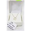 Image 1 : 10 KT GOLD 22” BOX CHAIN W HEART PENDANT