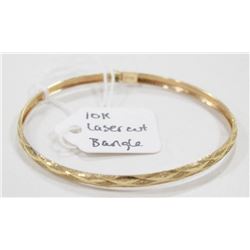 10 KT YELLOW GOLD BANGLE BRACELET