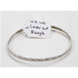 10 KT WHITE GOLD BANGLE BRACELET