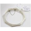 Image 1 : 925 SILVER OCTAGONAL BANGLE WITH ENGRAVING