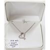 Image 1 : 14 KT WHITE GOLD HEART NECKLACE 20”