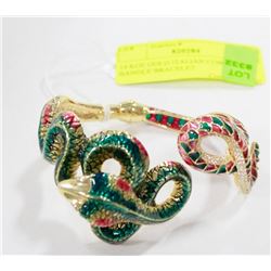 14 K GOLD ITALIAN COBRA BANGLE BRACELET