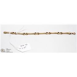 10 KT GOLD LINK BRACELET 7.5”