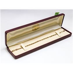 10 KT TRI GOLD BRAIDED HERRINGBONE NECKLACE 7.5”