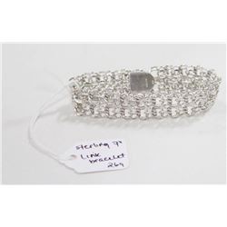 STERLING SILVER LINK BRACELET 7”