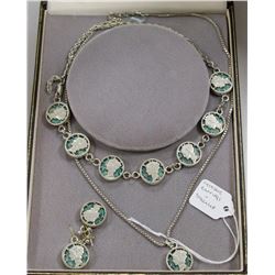 VINTAGE SILVER TOOLED MERCURY DIME NECKLACE